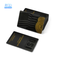 Carte métallique NFC en acier inoxydable gravée au laser, carte métallique NFC personnalisée, carte en aluminium noir vierge avec puce