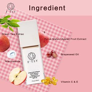 Marque privée LOGO personnalisé écran solaire teinté Spf 50 fond de teint solaire naturel organique <span class=keywords><strong>anti</strong></span> <span class=keywords><strong>UV</strong></span> - Product Image 2