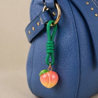 Groente- en fruitbedel sleutelhanger kleurrijk gevlochten touw karabijnhaak sleutelring voedselhanger tasbedel voor feestfavoren dagelijks cadeau
