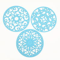 Sous-verres ronds modernes personnalisés et élégants, sets de table ajourés à motif floral, dessous de plat en silicone de qualité alimentaire, isolants et résistants à la chaleur