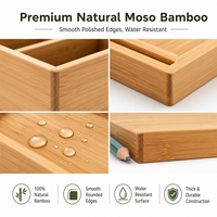 Organizador de Documentos Modular de Bambú Ecológico, Bandeja de Madera para Documentos, Archivador de Oficina, Soporte para Archivos, para la Escuela, Sala de Estar
