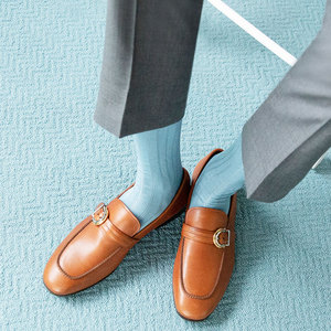 Calcetines <span class=keywords><strong>de</strong></span> Vestir Finos para Hombre, <span class=keywords><strong>de</strong></span> Lujo, 240N, <span class=keywords><strong>de</strong></span> Algodón Egipcio Mercerizado y Nailon, Estilo Italiano, Transpirables, para Negocios, Diseño sin Costuras - Product Image 1