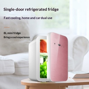 Refrigerador Portátil <span class=keywords><strong>para</strong></span> Automóvil con Pantalla Digital y Puerta de Vidrio, <span class=keywords><strong>Mini</strong></span> Refrigerador de 8L <span class=keywords><strong>para</strong></span> Cosméticos y Almacenamiento de Alimentos Frescos - Product Image 2