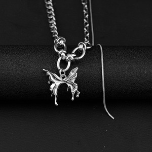 New Retro Simple <b>Titanium</b> Steel Butterfly Shaped Pendant Necklace Popular Design Women's Necklaces Fashion Jewelry Wholesale - Product Image 5