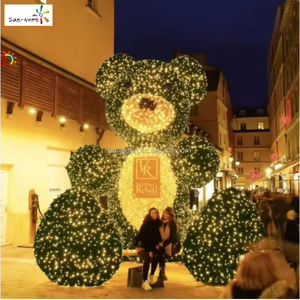 Luces LED Impermeables con Motivo de Oso para Decoraciones Navideñas, de San Valentín y Diwali para Exteriores - Clasificación IP44, 2700K, Blanco Cálido, Fácil Instalación - Product Image 2