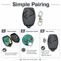 Control Remoto para Puerta de Garaje Compatible con ROSSI, 433.92MHz, 2 Botones, Transmisor de Apertura de Puerta, Llave de Repuesto con Batería