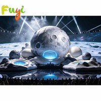 Cabine DJ gonflable sur le thème de la jungle, scène gonflable violette avec lumières LED, modèle de mascotte de scène gonflable