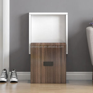 HOMEMORE Banco para Zapatos <span class=keywords><strong>de</strong></span> Pared Fácil <span class=keywords><strong>de</strong></span> Instalar, Taburete <span class=keywords><strong>Plegable</strong></span> <span class=keywords><strong>de</strong></span> <span class=keywords><strong>Madera</strong></span> Marrón, Ahorro <span class=keywords><strong>de</strong></span> Espacio, Silla Colgante <span class=keywords><strong>Plegable</strong></span> para Pared - Product Image 3