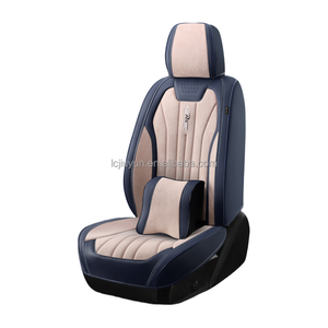 Vente en gros de housses de sièges de voiture en tissu suédé, ensemble complet, housses universelles de sièges de voiture <span class=keywords><strong>5</strong></span> places - Product Image 3