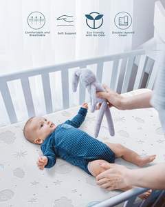 Colchón de Espuma Viscoelástica Transpirable <span class=keywords><strong>para</strong></span> Cuna con Funda Impermeable y Lavable <span class=keywords><strong>para</strong></span> Bebés y Niños Pequeños - Product Image 5