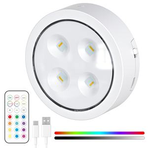 Luces LED para Debajo del Gabinete, Alimentadas por Batería, 16 Colores Cambiables, Control Remoto Inalámbrico - Product Image 1