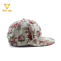 Topi Snapback Kanvas Berkualitas Tinggi 100% Katun dengan Cetakan Daun Bunga dan Leopard, Karakter Tropis Hawaii, Jersey Outdoor