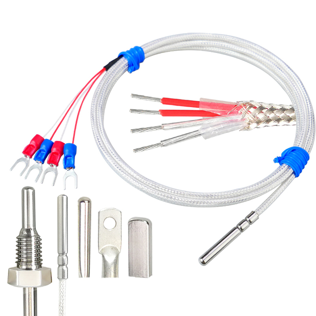 Songdao Customizable IP68 Stainless Steel 304 PT100 RTD Probe 30mm Length Waterproof Industrial Temperature Sensor 3/4/6-wire