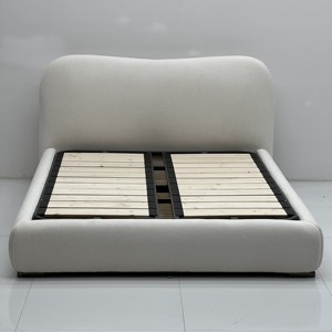 <span class=keywords><strong>Letto</strong></span> Nordico Moderno Minimalista in Pelle di Pecora - <span class=keywords><strong>Letto</strong></span> <span class=keywords><strong>Matrimoniale</strong></span> per Camera da <span class=keywords><strong>Letto</strong></span> Principale, <span class=keywords><strong>Letto</strong></span> Nuziale Imbottito Color Crema - Product Image 4