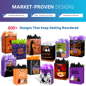 Thêm lớn cá nhân giáng sinh Túi quà đặt hàng số lượng lớn sản xuất nhanh & thể hiện vận chuyển thân thiện với môi Bìa - Product Image 3