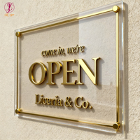 Enseigne lumineuse en acier inoxydable de qualité supérieure, couleur or rose, avec lettres miroir, panneau métallique rétroéclairé pour salon de coiffure, boutique de cosmétiques