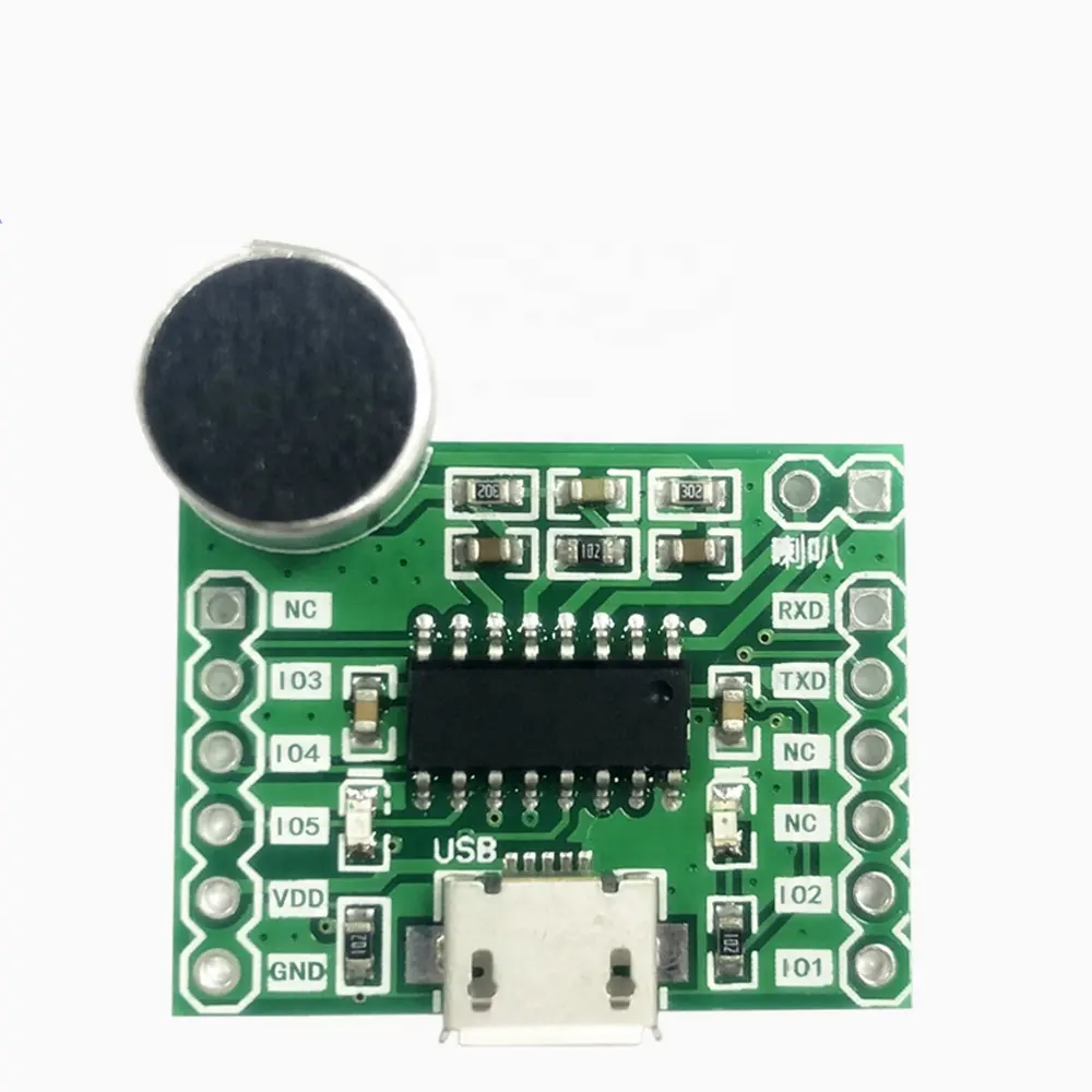 Taidacent 32 Kinds Sound Command Control Sensor Circuit With Microphone Speech Recognition Module UART Voice Recognition Module
