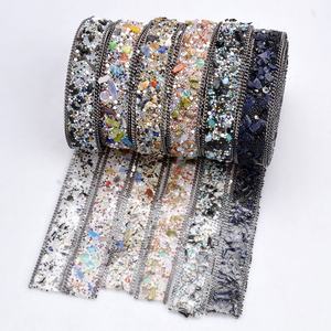 โรงงาน Hot แฟชั่น Hot Lady rhinestone ริบบิ้นหิน + ลูกปัดคริสตัล strass อุปกรณ์เสริม - Product Image 2