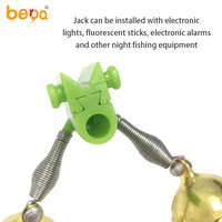 Canne à pêche en eau douce à double anneau, petite cloche d'alarme, type de clip, accessoire lumineux pour pêche en mer