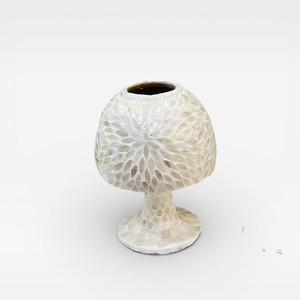 Jarrón Decorativo de Bambú con Incrustaciones de Madreperla Natural, Hecho a Mano, para Decoración de Interiores Contemporáneos - Product Image 2