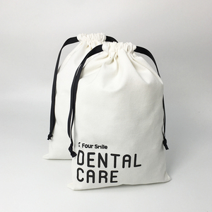 Bán Buôn Túi Dây Rút Vải <span class=keywords><strong>Muslin</strong></span> <span class=keywords><strong>Cotton</strong></span> Logo Tùy Chỉnh Đơn Giản Túi Dây Rút Vải <span class=keywords><strong>Cotton</strong></span> Có Ruy Băng - Product Image 3