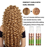 Mousse Coiffante Sans Alcool et Fixation Forte, Anti-Frisottis et Volumisante pour Cheveux Bouclés et Ondulés, Marque Privée