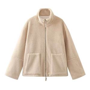 <span class=keywords><strong>Veste</strong></span> en sherpa épaisse d'hiver, manteau chaud pour femmes, manteau épais en peau d'agneau pour femmes, manteau pour femmes brodé sur mesure - Product Image 5