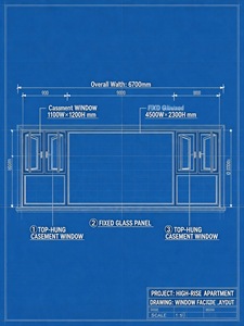 <span class=keywords><strong>Serie</strong></span> Minimalista de Perfiles Delgados de Aluminio con Doble Acristalamiento Insonorizado, Certificación CE, Calificación Energy Star para Apartamentos - Product Image 2