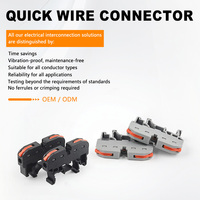 Bloc de jonction sur rail DIN DIY GO PCT-211 avec kit de bande numérotée, connecteur de câble universel compact pour raccordement rapide des conducteurs électriques