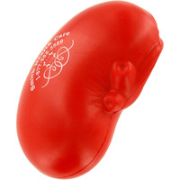 Cadeaux promotionnels Logo personnalisé imprimé Squeeze couleur rouge rein en forme de balle anti-stress PU jouet