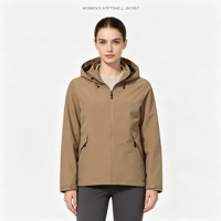 Veste softshell unisexe à fermeture éclair, fine, imperméable, coupe-vent, respirante, à capuche, pour la randonnée hivernale et le camping