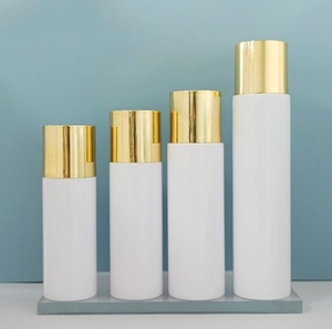 Bán Buôn 100Ml 120Ml 150Ml 200Ml 250Ml 300Ml Vòng Chai Lotion Trắng Rõ Ràng Nhựa <span class=keywords><strong>Pet</strong></span> Mặt Toner Chai Với Vàng Nắp - Product Image 2