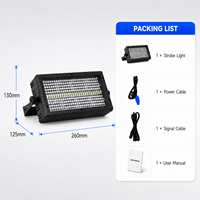 Mini projecteur stroboscopique LED 8+8 segments RGB blanc pour éclairage de scène avec contrôle DMX512 RDM pour DJ, club et événements