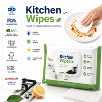Toallitas Desengrasantes Ecológicas para Cocina con Logotipo Personalizado, para Limpiar Microondas, Estufas y Encimeras - Fábrica OEM