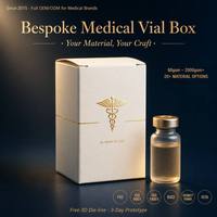 Boîte de luxe personnalisée à double pliage avec gaufrage 3D pour emballage de flacons pharmaceutiques, logo en feuille d'or, marché américain