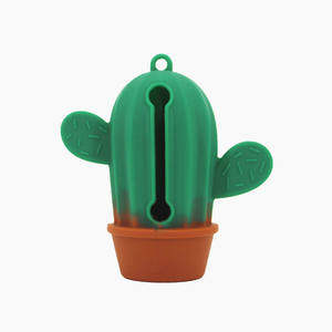 Dispensador de bolsas de silicona con forma de Cactus para excrementos de perro, diseño personalizado, ecológico - Product Image 2