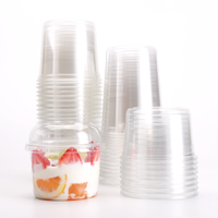 Bols à salade en PET de 16oz, calibre 560ml-117mm, bols en plastique PET-16oz-117, récipients à fruits jetables Acai