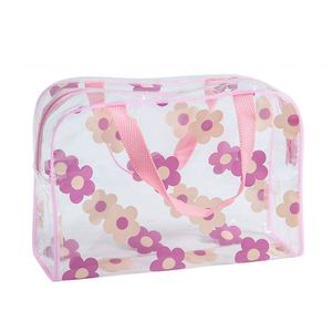 Bolsa de Aseo Transparente BSCI Factory bscl, Bolsa de Maquillaje con Estampado, Impermeable, Portátil, de Gran Capacidad, Bolsa de Cosméticos de Viaje - Product Image 5