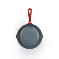 Poêle à griller ronde en fonte émaillée pour steak Poêle à frire antiadhésive pour œufs Four à induction
