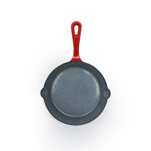 Poêle à griller ronde <span class=keywords><strong>en</strong></span> <span class=keywords><strong>fonte</strong></span> émaillée pour steak Poêle à frire antiadhésive pour œufs Four à <span class=keywords><strong>induction</strong></span> - Product Image 5