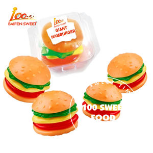 Fábrica chinesa atacado Gigante Cachorros-quentes e hambúrgueres Gummies <span class=keywords><strong>Candy</strong></span> Soft Chewy Gummy Sweet - Product Image 3