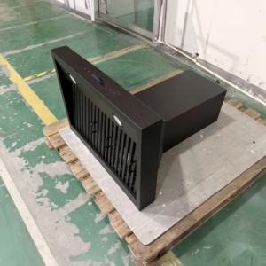 Extracteur de fumée électrique de cuisine 30 pouces 1000 m³/h avec télécommande, contrôle électronique sensible au toucher, filtre à déflecteur, acier inoxydable noir - Product Image 1