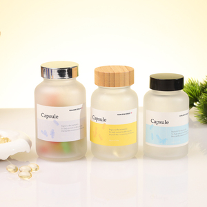 Envase Redondo de 60/80/100/120/150/200 ml para Suplementos Alimenticios, Botella de Vidrio Esmerilado para Tabletas Farmacéuticas, Polvo Nutritivo, con Tapa de Plástico de Rosca - Product Image 3