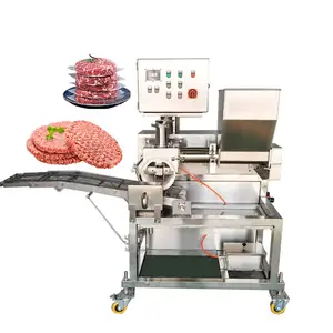 Máquina automática de fazer hambúrgueres e hambúrgueres, 120 mm, bola de torta de carne, máquina para fazer pepitas, linha de processamento de alimentos para indústria