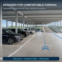Grande structure de stationnement préfabriquée en acier avec cadre structurel personnalisé pour la construction de parkings commerciaux à plusieurs niveaux