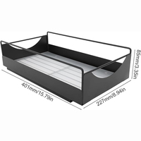 Petite boîte de rangement coulissante en métal pour cuisine, sous-meuble de salle de bain, panier à épices, tiroir de rangement coulissant avec poignée