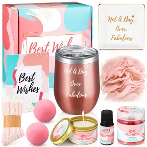 Custom Logo Pasgeboren Douche Bruiloft Bruidsmeisje Valentine Dag Vandaag Bad Bommen Bad Geschenkmand Box Bad Set Kit Voor Kinderen