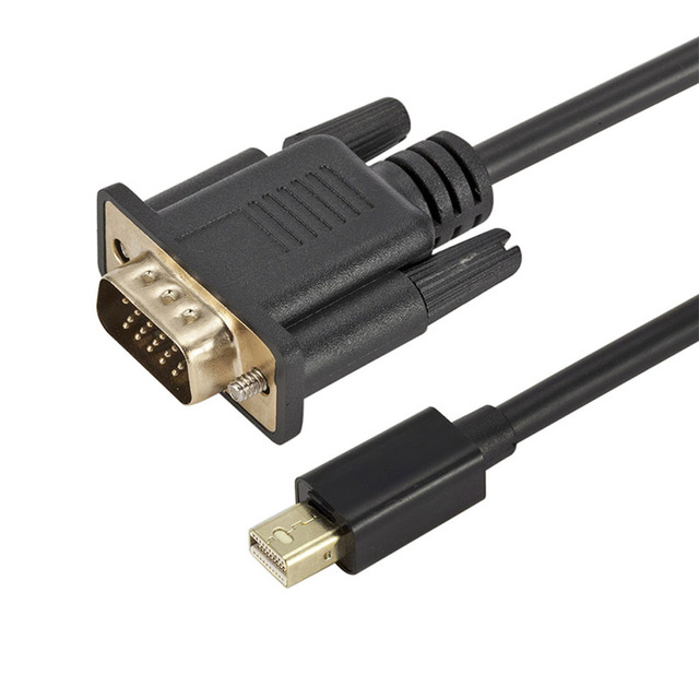 Mini Thunderbolt Mini Mini DP to VGA Cable Adapter 1.8M 1080P for HDTV Monitor for MacBook Air Pro