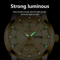 Reloj de Pulsera Poedagar 936 para Hombre, Reloj de Cuarzo, Acero Inoxidable, Resistente al Agua, Luminoso, con Calendario, de Lujo, Personalizado