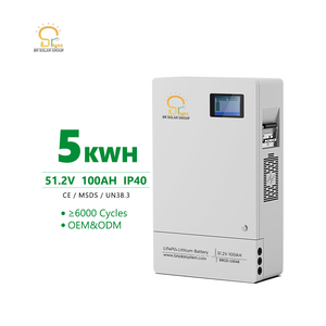 Batterie LiFePO4 murale BR SOLAR Smart BMS 51,2V 100Ah 5kWh avec garantie <span class=keywords><strong>de</strong></span> plus <span class=keywords><strong>de</strong></span> <span class=keywords><strong>10</strong></span> ans et 6000 cycles pour stockage solaire résidentiel - Product Image 2